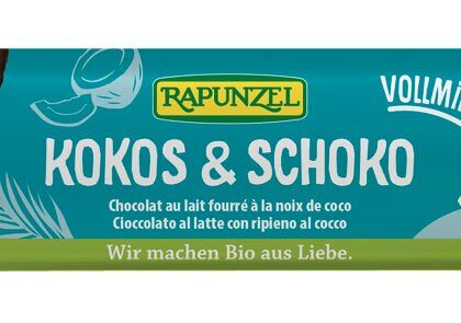 BATONIKI KOKOSOWE W CZEKOLADZIE MLECZNEJ BIO 50 g - RAPUNZEL