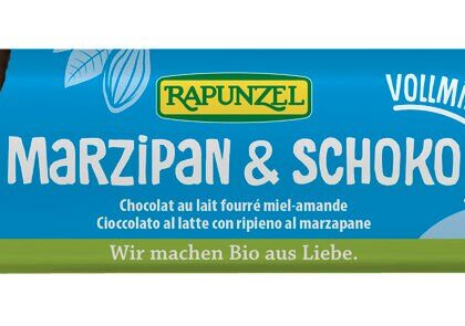 BATONIKI MARCEPANOWE Z MIODEM W CZEKOLADZIE MLECZNEJ BIO 50 g - RAPUNZEL