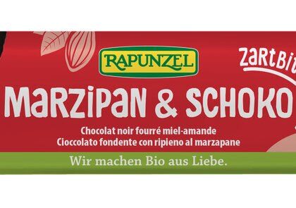 BATONIKI MARCEPANOWE Z MIODEM W CZEKOLADZIE GORZKIEJ BIO 50 g - RAPUNZEL