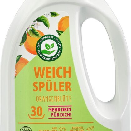 PŁYN DO ZMIĘKCZANIA TKANIN POMARAŃCZOWY (KONCENTRAT) ECO 750 ml (30 PRAŃ) - ALMAWIN