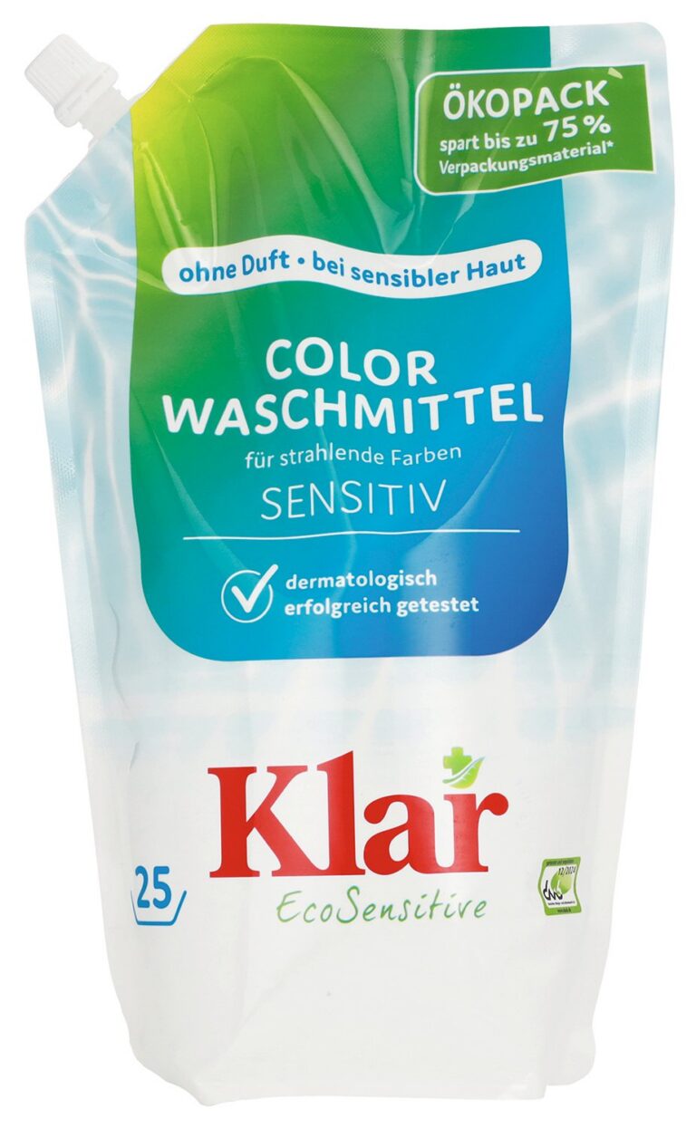 PŁYN DO PRANIA KOLOROWYCH UBRAŃ SENSITIVE ECO 1,5 L (25 PRAŃ) - KLAR