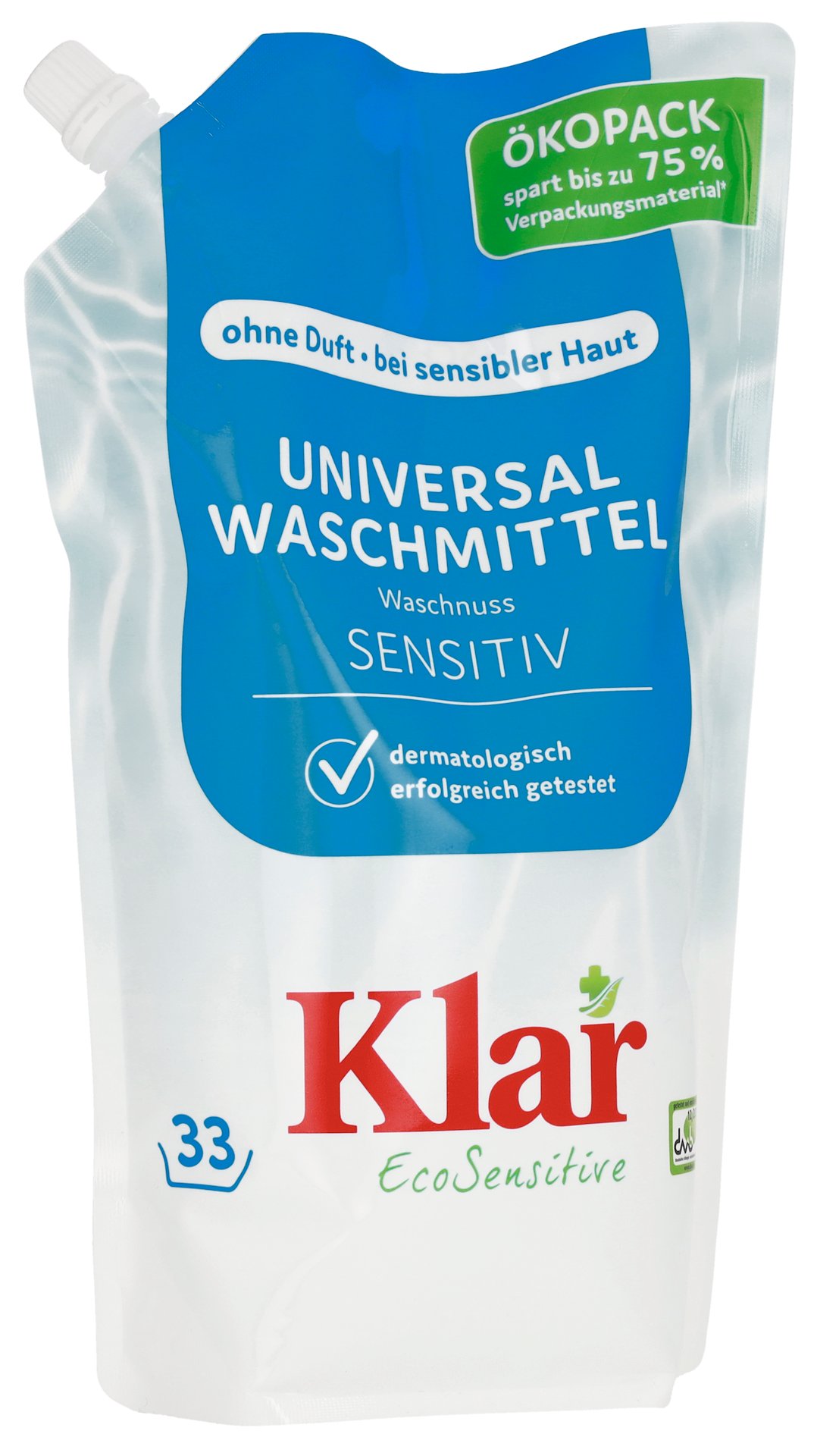 PŁYN DO PRANIA Z ORZECHÓW MYDLANYCH UNIWERSALNY SENSITIVE ECO 1,5 L (33 PRANIA) - KLAR