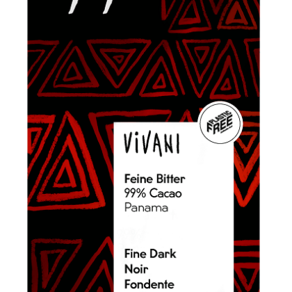 CZEKOLADA GORZKA 99 % BIO 80 g - VIVANI