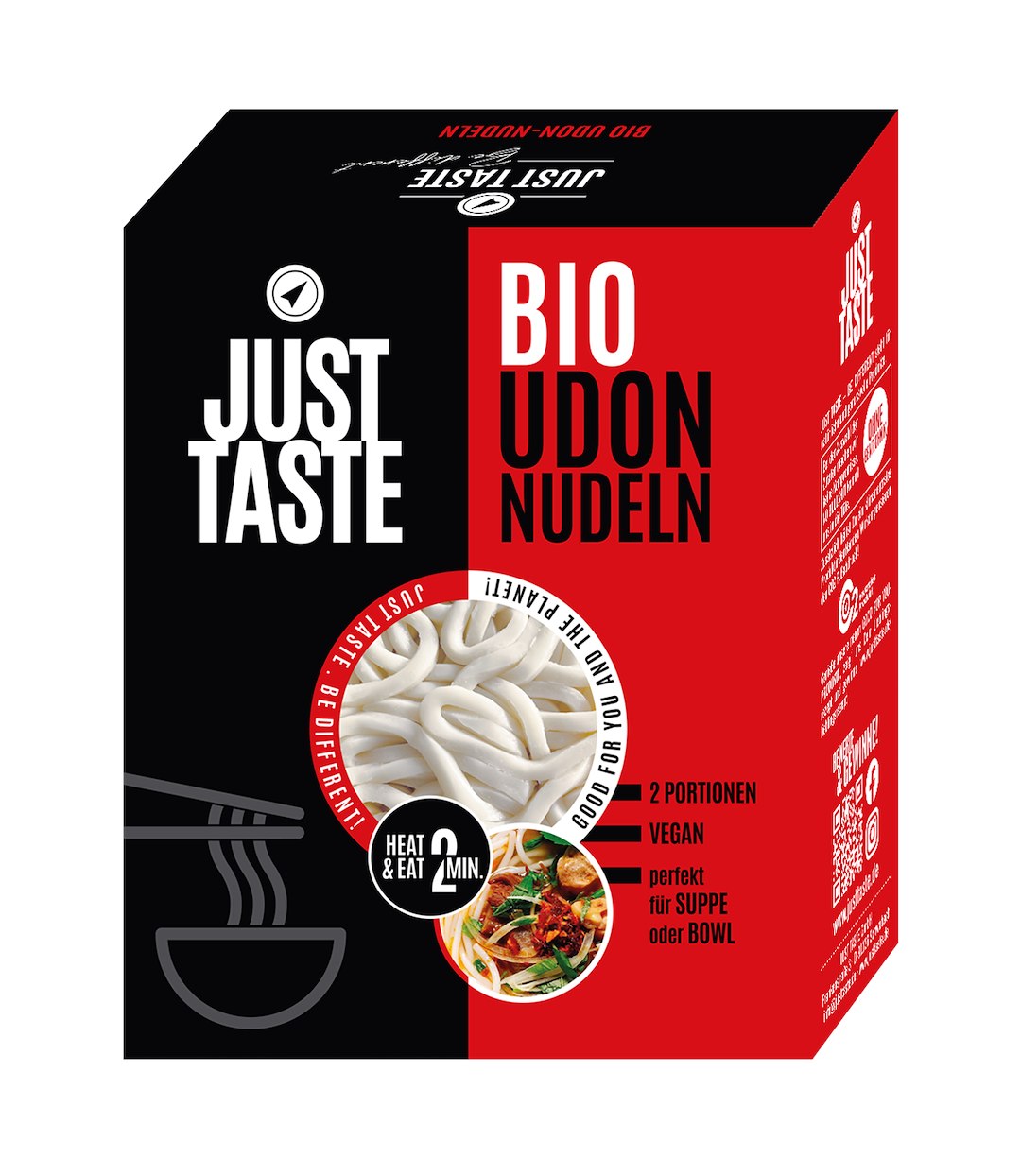 MAKARON UDON BIO (2 x 150 g) 300 g - JUST TASTE