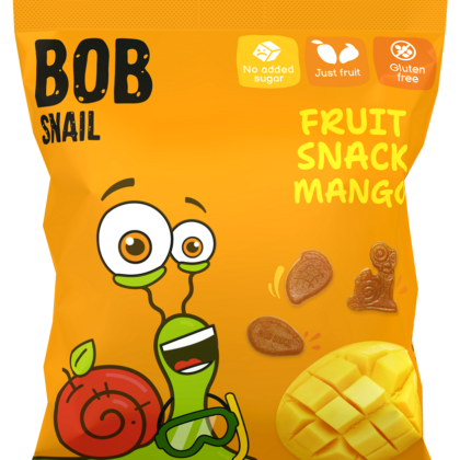 ŻELKI MANGO BEZ ŻELATYNY BEZGLUTENOWE 40 g - BOB SNAIL