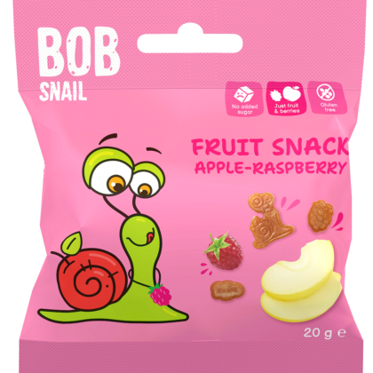 ŻELKI JABŁKO - MALINA BEZ ŻELATYNY BEZGLUTENOWE 20 g - BOB SNAIL
