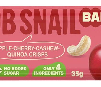 BATON JABŁKO - WIŚNIA - ORZECHY NERKOWCA BEZ DODATKU CUKRÓW 35 g - BOB SNAIL