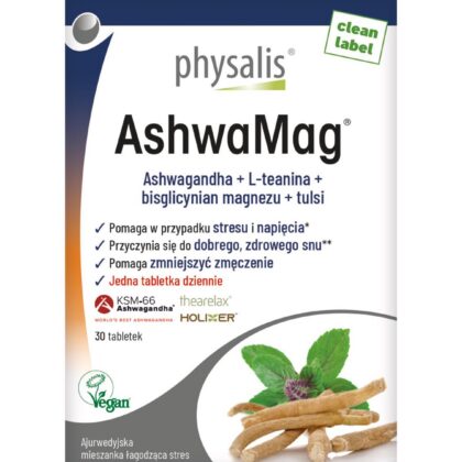 ASHWAGANDHA + MAGNEZ 30 TABLETEK - PHYSALIS