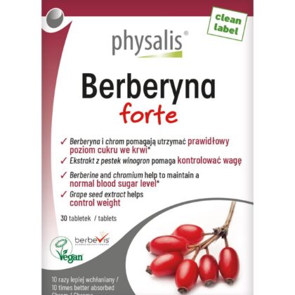 BERBERYNA FORTE 30 TABLETEK - PHYSALIS