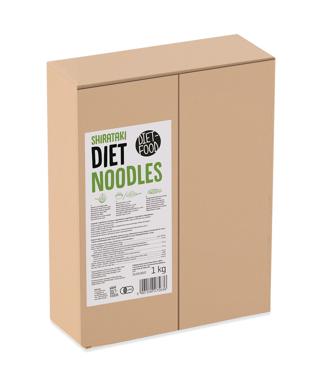 MAKARON (KONJAC) NOODLE BEZGLUTENOWY 1 kg - DIET-FOOD
