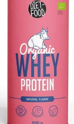 BIAŁKO SERWATKOWE NATURALNE (KONCENTRAT WPC 77) BIO 500 g - DIET-FOOD