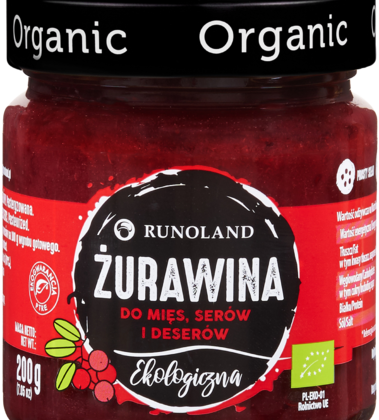 ŻURAWINA DO MIĘS, SERÓW I DESERÓW BIO 200 g - RUNOLAND