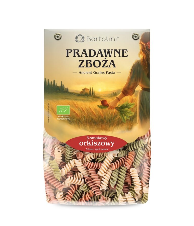 MAKARON (ORKISZOWY 3-SMAKOWY) ŚWIDERKI BIO 250 g - BARTOLINI (PRADAWNE ZBOŻA)
