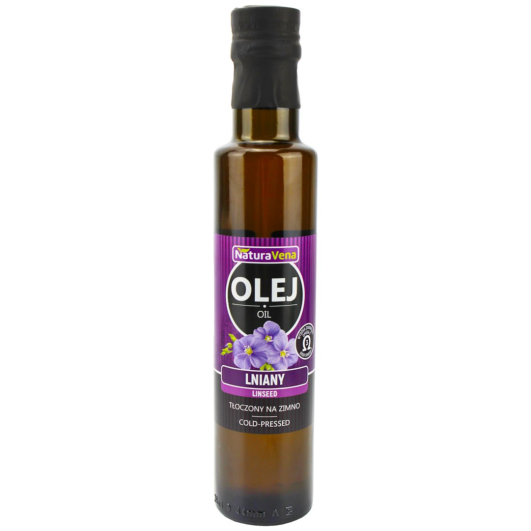 OLEJ LNIANY TŁOCZONY NA ZIMNO 250 ml - NATURAVENA
