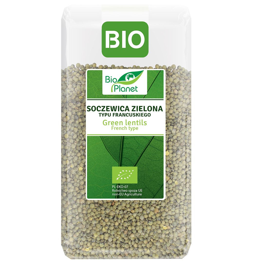 SOCZEWICA ZIELONA TYPU FRANCUSKIEGO BIO 500 g - BIO PLANET