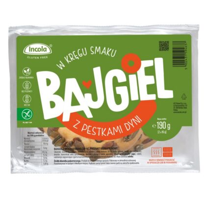 BAJGLE Z PESTKAMI DYNI BEZGLUTENOWE (2 szt.) 190 g - INCOLA