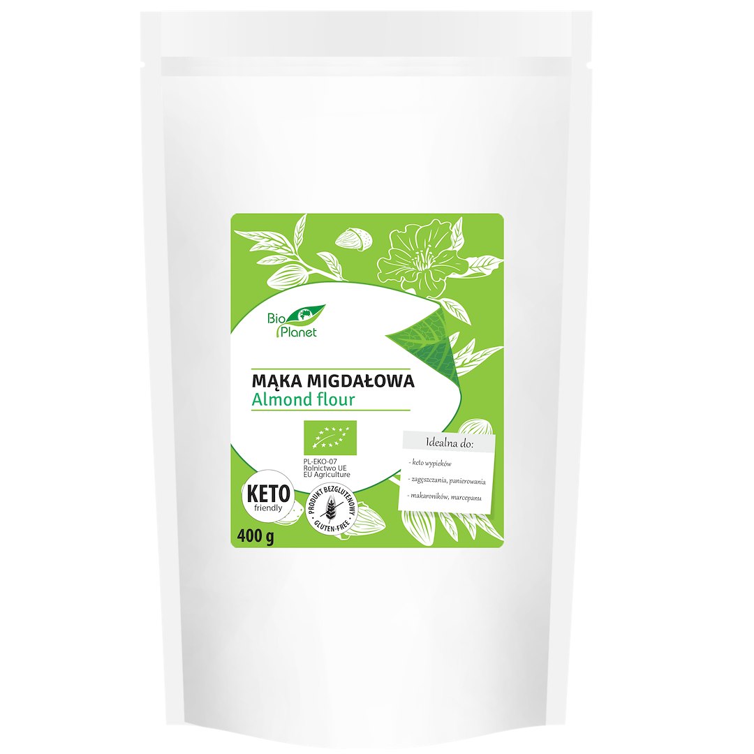 MĄKA MIGDAŁOWA BEZGLUTENOWA BIO 400 g - BIO PLANET