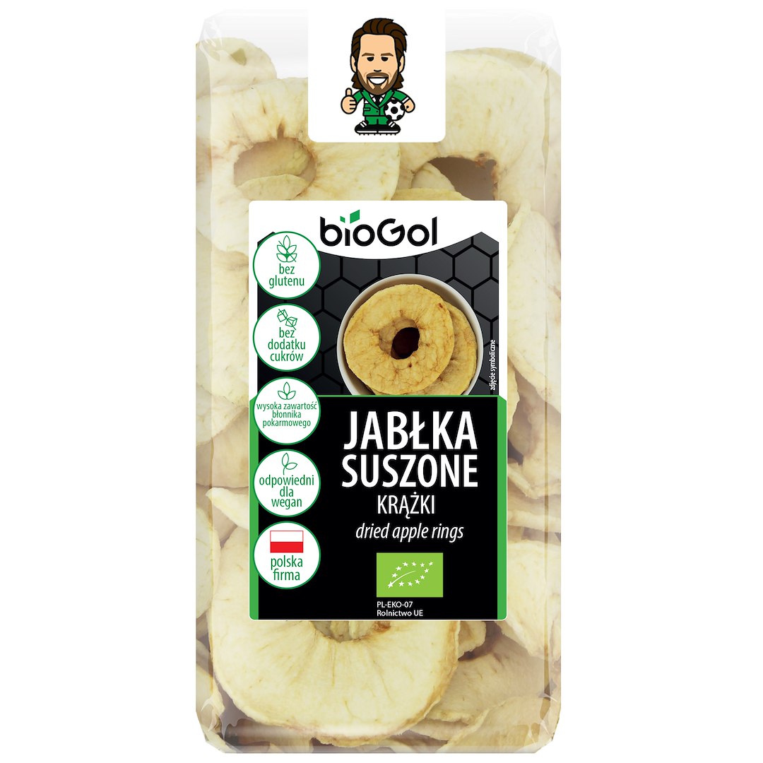 JABŁKA SUSZONE KRĄŻKI BEZGLUTENOWE BIO 50 g - BIOGOL