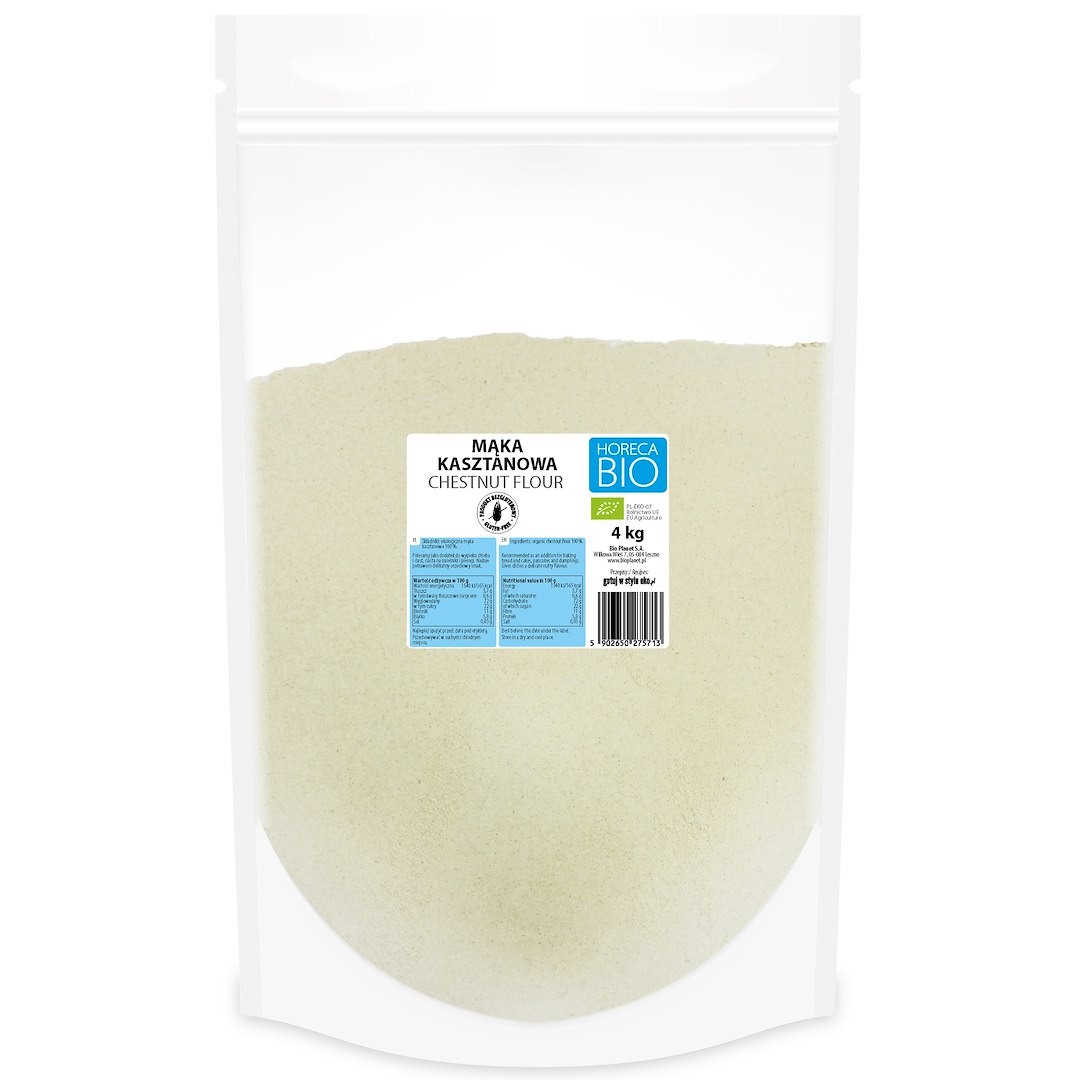 MĄKA KASZTANOWA BEZGLUTENOWA BIO 4 kg - HORECA (BIO PLANET)
