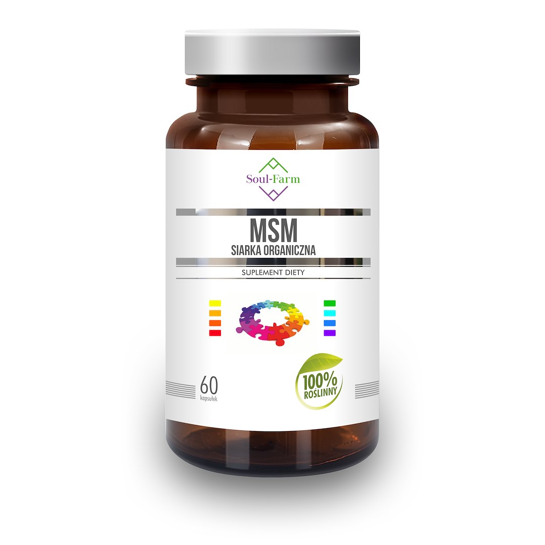 MSM SIARKA ORGANICZNA (650 mg) 60 KAPSUŁEK - SOUL FARM