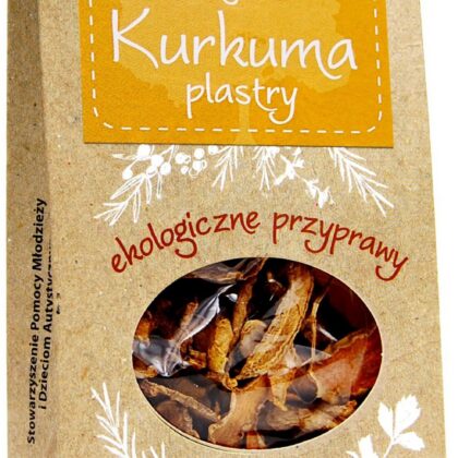 KURKUMA PLASTRY SUSZONE BIO 30 g - DARY NATURY