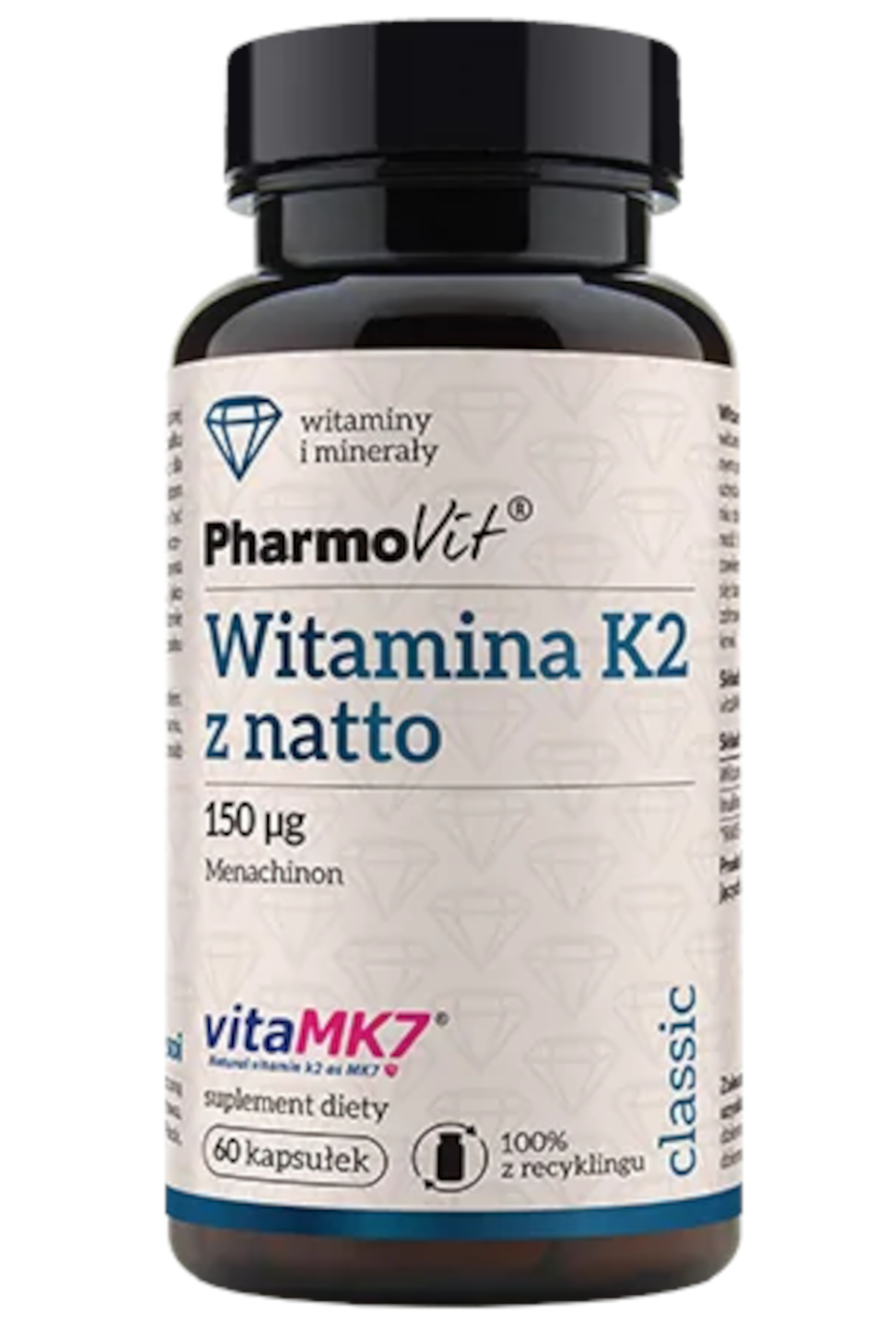 WITAMINA K2 (150 mcg) BEZGLUTENOWA 60 KAPSUŁEK - PHARMOVIT (CLASSIC)