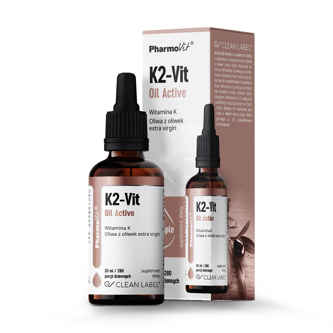 WITAMINA K2 W KROPLACH (75 mcg) BEZGLUTENOWA 30 ml - PHARMOVIT (CLEAN LABEL)
