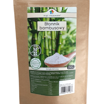 BŁONNIK BAMBUSOWY BEZGLUTENOWY 250 g - PIĘĆ PRZEMIAN
