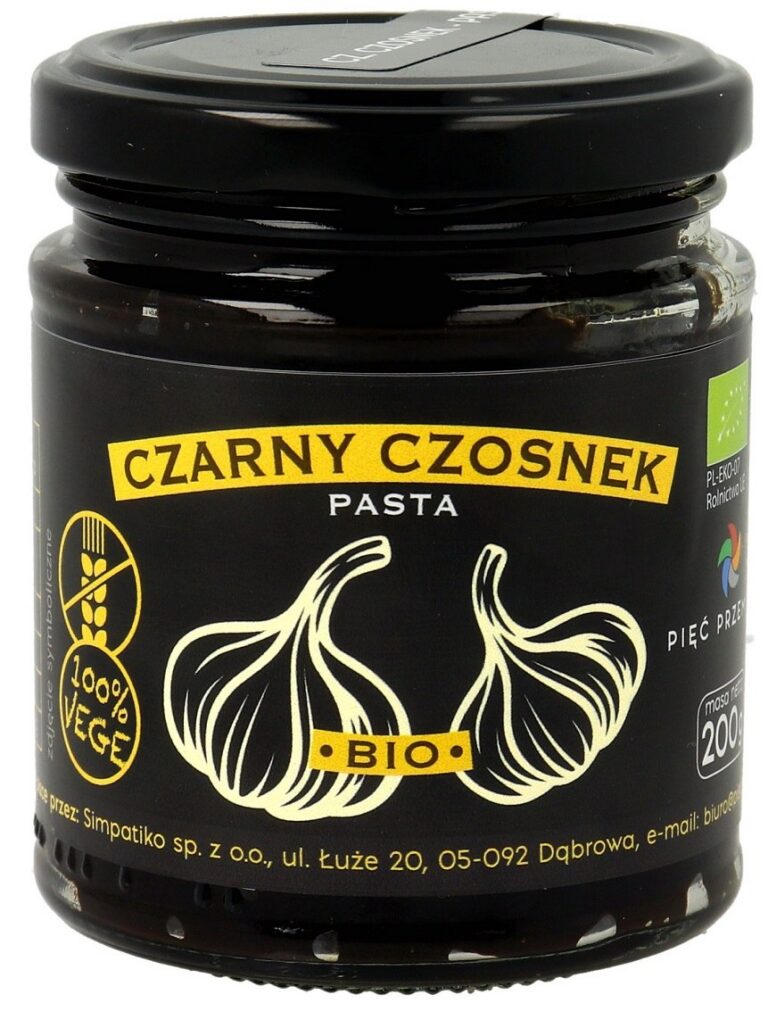 PASTA Z CZARNEGO CZOSNKU BEZGLUTENOWA BIO 200 g - PIĘĆ PRZEMIAN