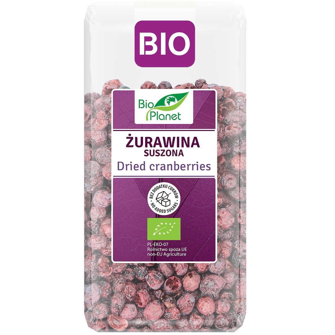 ŻURAWINA SUSZONA NIESŁODZONA BIO 50 g - BIO PLANET