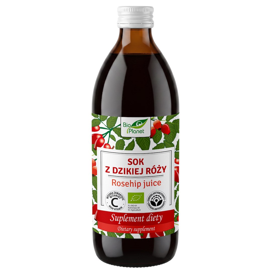 SOK Z DZIKIEJ RÓŻY BIO 500 ml - BIO PLANET