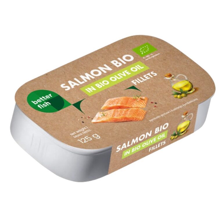 ŁOSOŚ ATLANTYCKI W OLIWIE Z OLIWEK EXTRA VIRGIN BIO 125 g - BETTER FISH