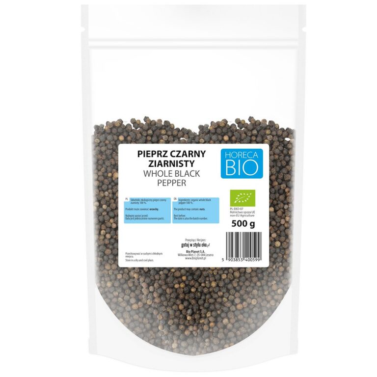 PIEPRZ CZARNY ZIARNISTY BIO 500 g - HORECA (BIO PLANET)