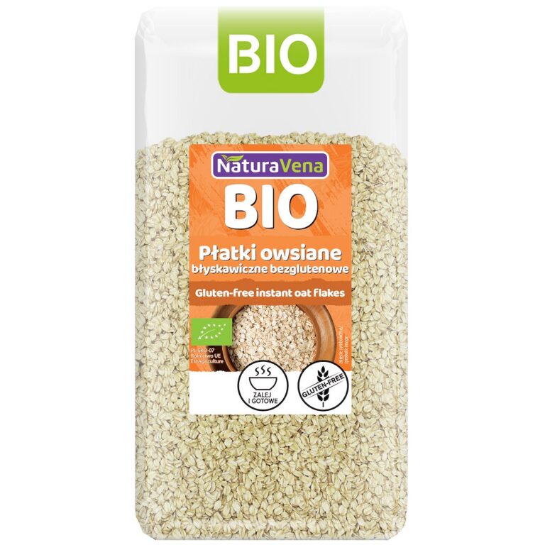 PŁATKI OWSIANE BŁYSKAWICZNE BEZGLUTENOWE BIO 300 g - NATURAVENA