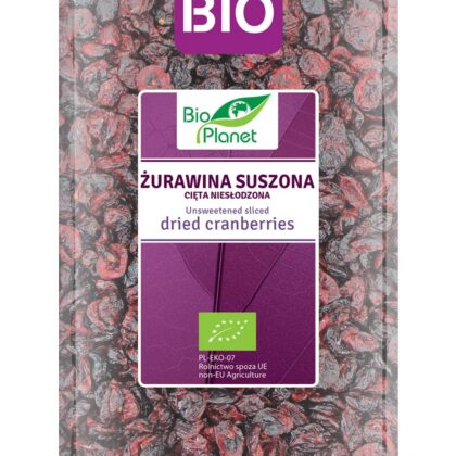 ŻURAWINA SUSZONA CIĘTA NIESŁODZONA BIO 1 kg - BIO PLANET