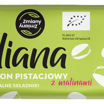BATON PISTACJOWY Z MALINAMI SICILIANA RAW BEZGLUTENOWY BIO 40 g - ZMIANY ZMIANY
