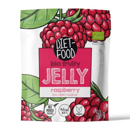 ŻELKI MALINOWE BEZ ŻELATYNY BIO 50 g - DIET-FOOD