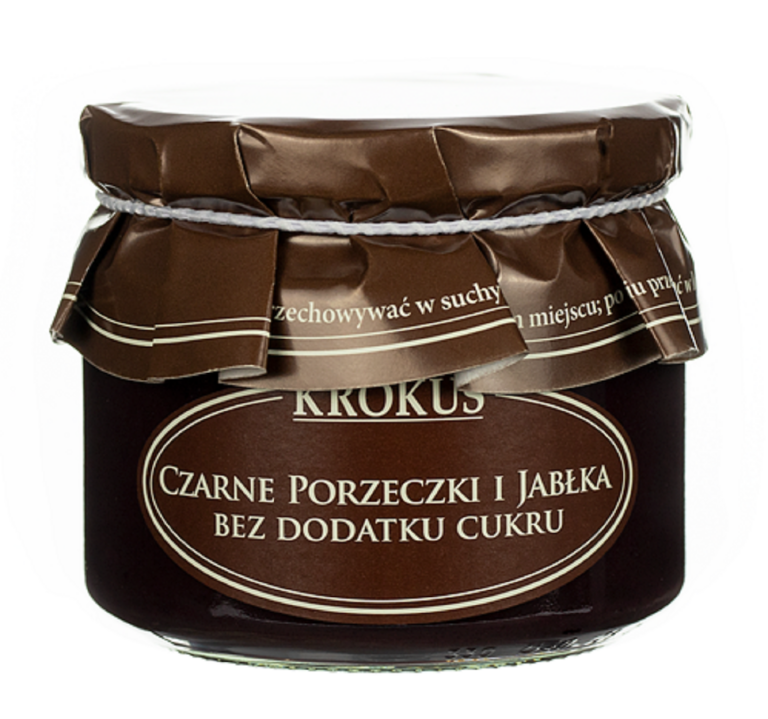 CZARNE PORZECZKI I JABŁKA BEZ DODATKU CUKRÓW BEZGLUTENOWE 310 g - KROKUS