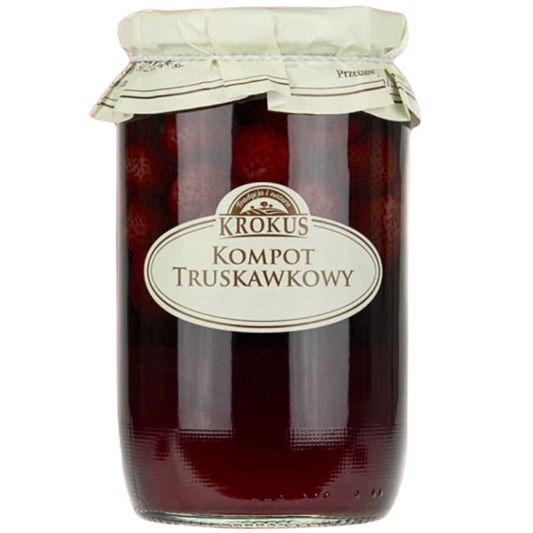 KOMPOT TRUSKAWKOWY 640 g (240 g) - KROKUS