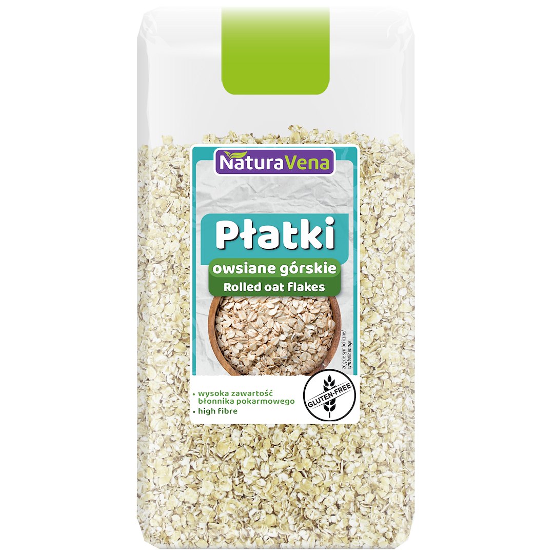 PŁATKI OWSIANE GÓRSKIE BEZGLUTENOWE 300 g - NATURAVENA