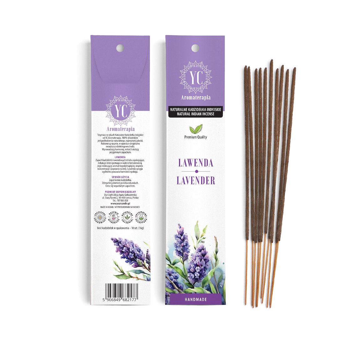 KADZIDEŁKA INDYJSKIE LAWENDA (10 szt.) 16 g - YOUR CANDLE
