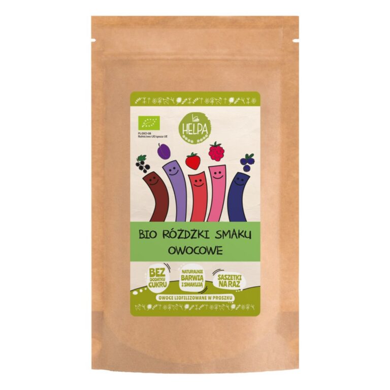 RÓŻDŻKI SMAKU OWOCOWE (LIOFILIZOWANE OWOCE) BIO (10 x 2 g) 20 g - HELPA