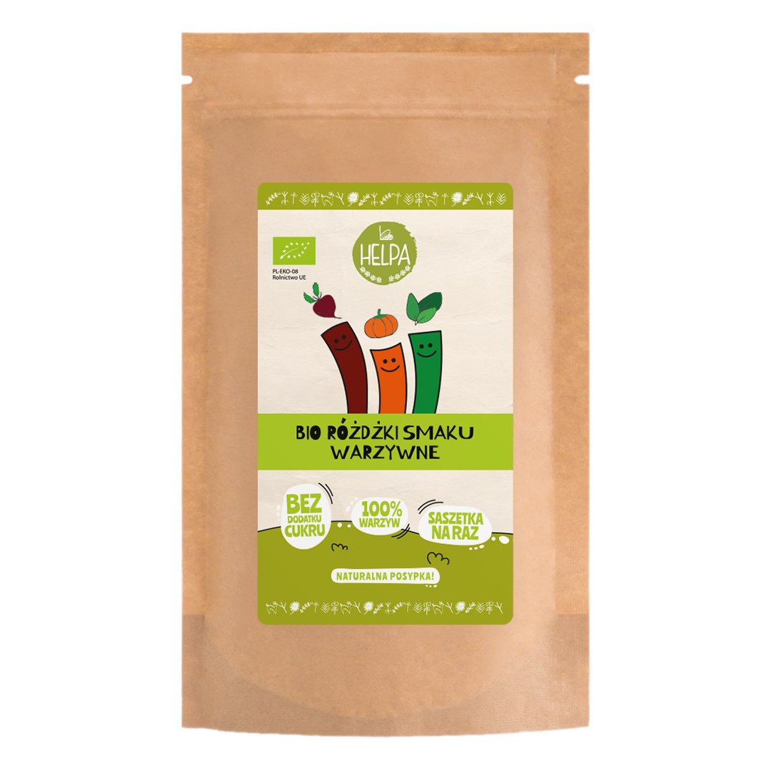 RÓŻDŻKI SMAKU WARZYWNE (LIOFILIZOWANE WARZYWA) BIO (9 x 2 g) 18 g - HELPA