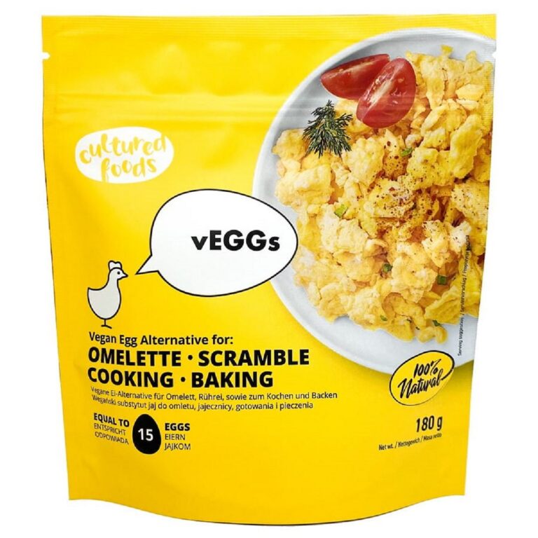 ROŚLINNY ZAMIENNIK 15 JAJ DO JAJECZNICY, OMLETU, QUICHE I INNYCH DAŃ JAJECZNYCH BEZGLUTENOWY 180 g - CULTURED FOODS