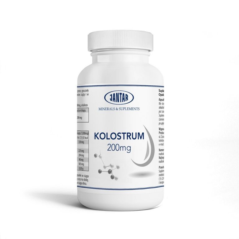 COLOSTRUM WOŁOWE (200 mg) 60 KAPSUŁEK - JANTAR