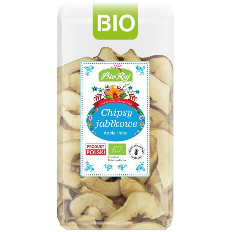 CHIPSY JABŁKOWE BEZGLUTENOWE BIO (POLSKA) 50 g - BIO RAJ