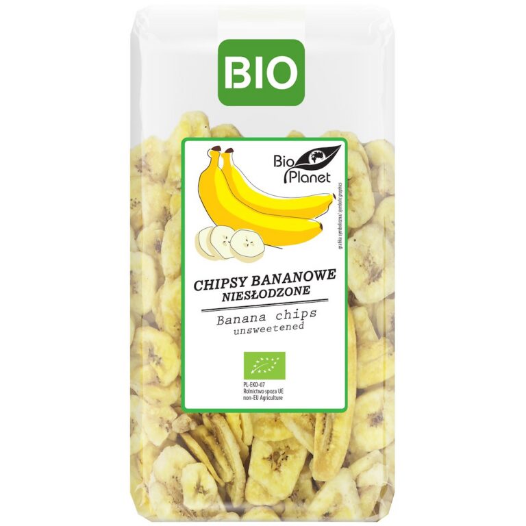 CHIPSY BANANOWE NIESŁODZONE BIO 350 g - BIO PLANET