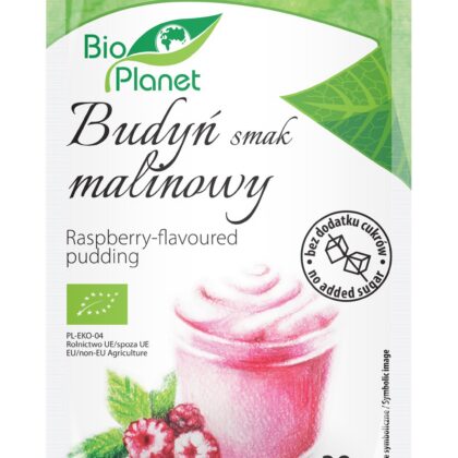 BUDYŃ O SMAKU MALINOWYM Z MALINAMI BIO 38 g - BIO PLANET