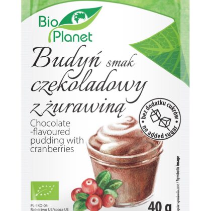 BUDYŃ O SMAKU CZEKOLADOWYM Z ŻURAWINĄ BIO 40 g - BIO PLANET