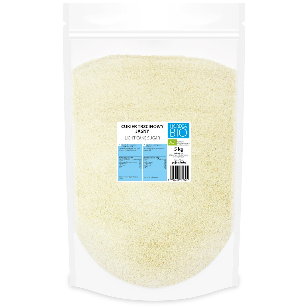 CUKIER TRZCINOWY JASNY BIO 5 kg - HORECA (BIO PLANET)